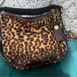 Brahmin Kathleen Leather and Calf Hair HoBo Bag